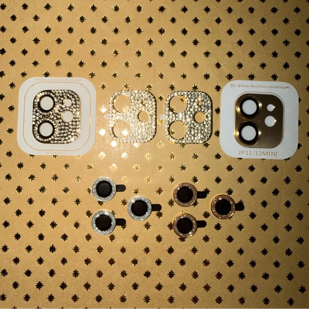 🆕 Gold and Silver Camera Lens Protector Set iPhone 11